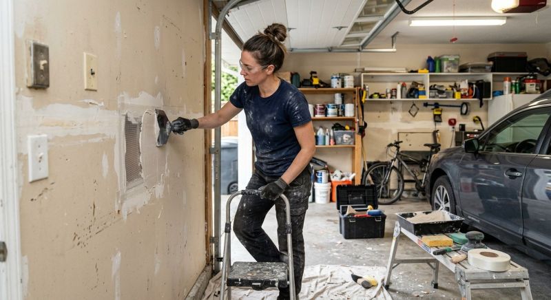 Garage Drywall Repair in Conroe, TX